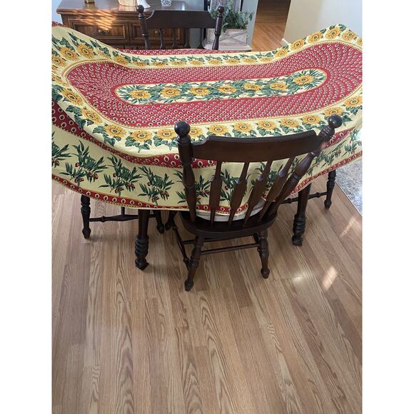 Vent Du Sud Oval Tablecloth Sunflowers And Olives French Provincial 100x 65 - Picture 2 of 7